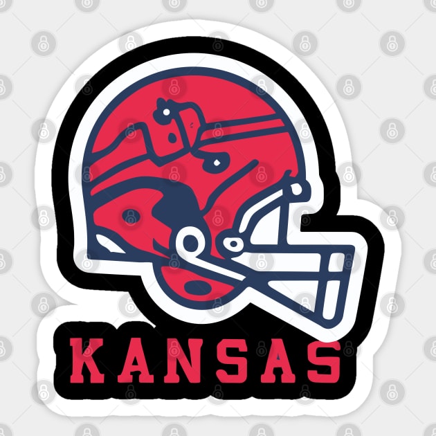 Kansas Football Team Helmet Sticker by Coolthings